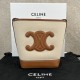 셀린느 Celine 198242 Small Bucket Cuir Triomphe in Textile and Calfskin