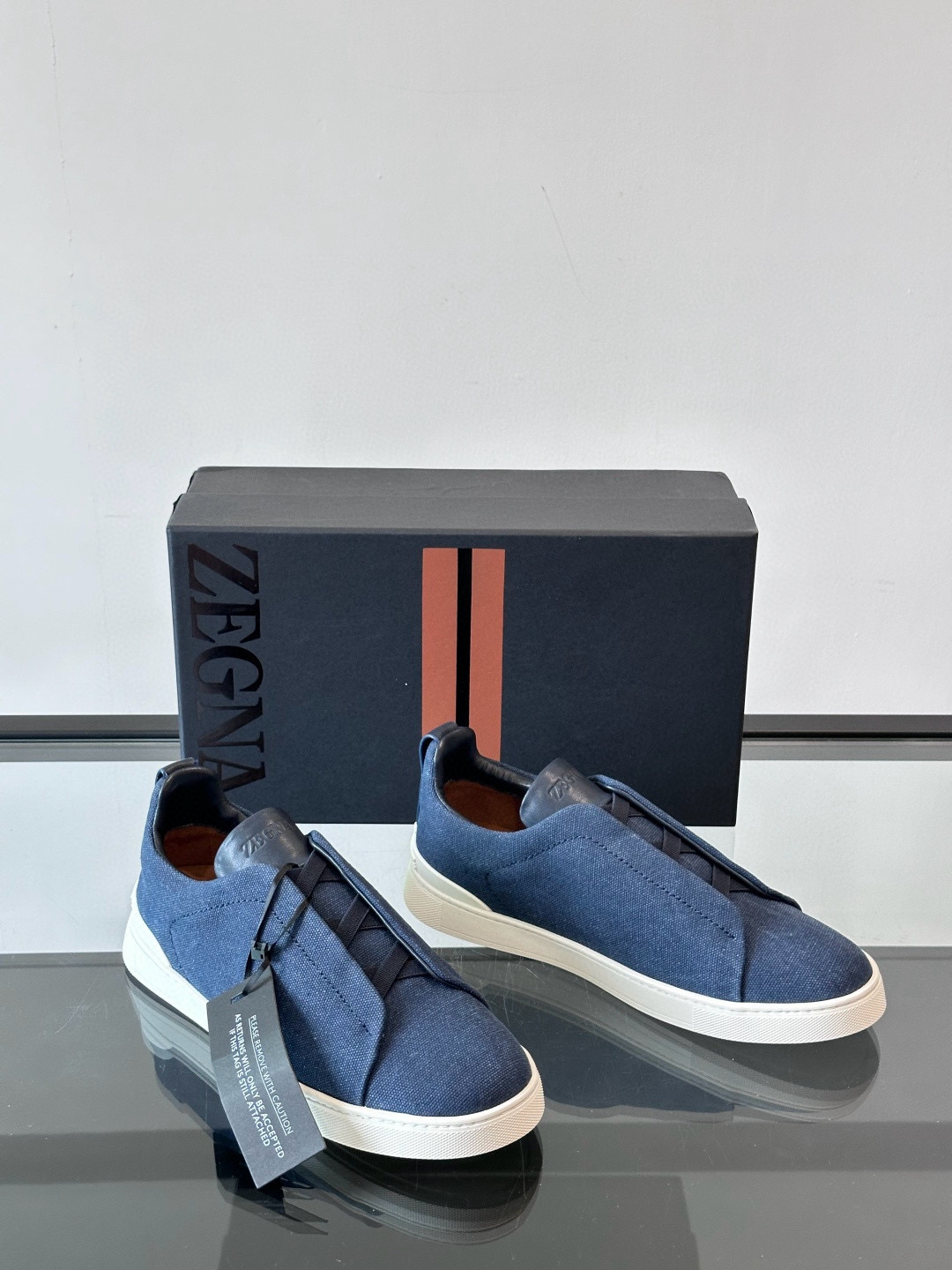 제냐 Zegna Triple Stitch 스니커즈