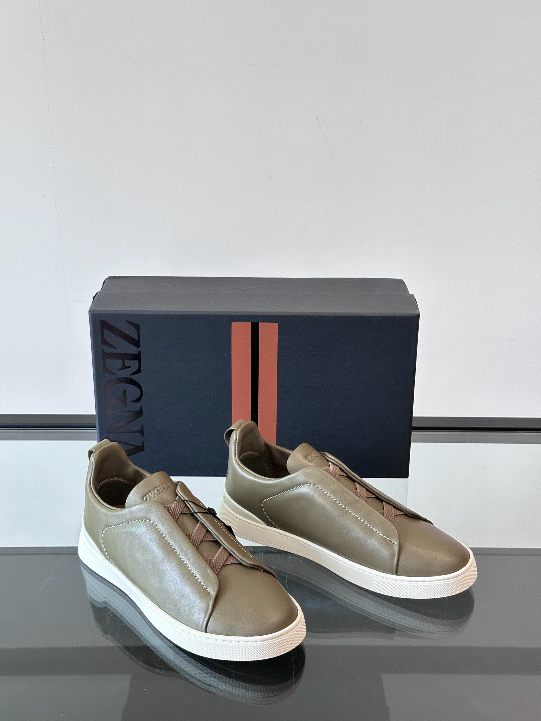 제냐 Zegna Triple Stitch 스니커즈