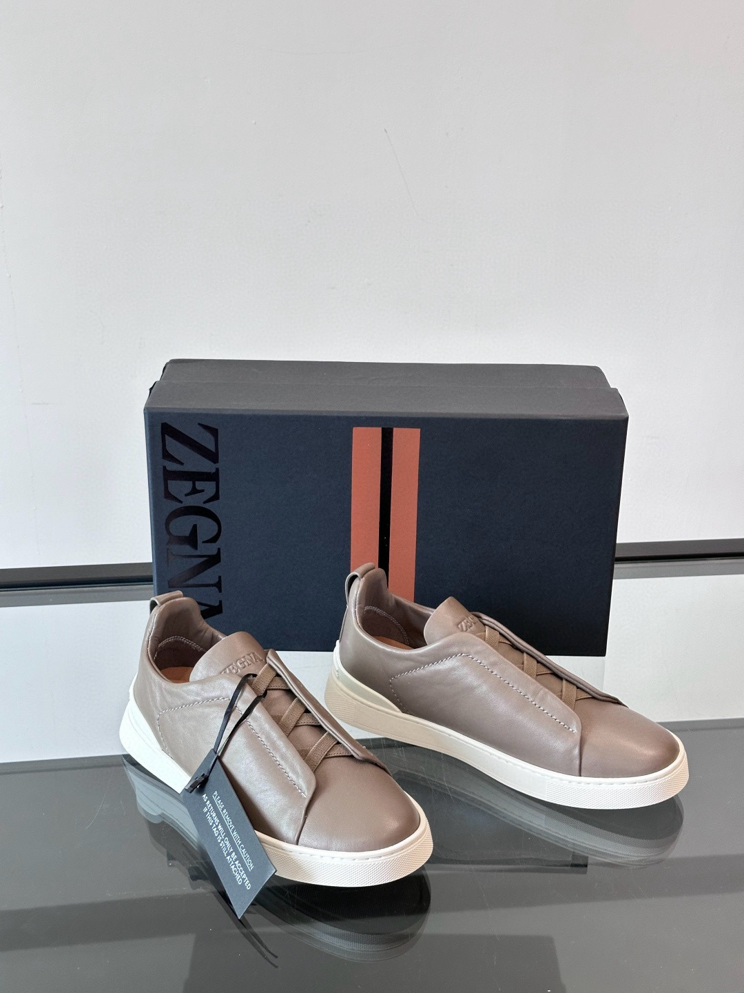 제냐 Zegna Triple Stitch 스니커즈