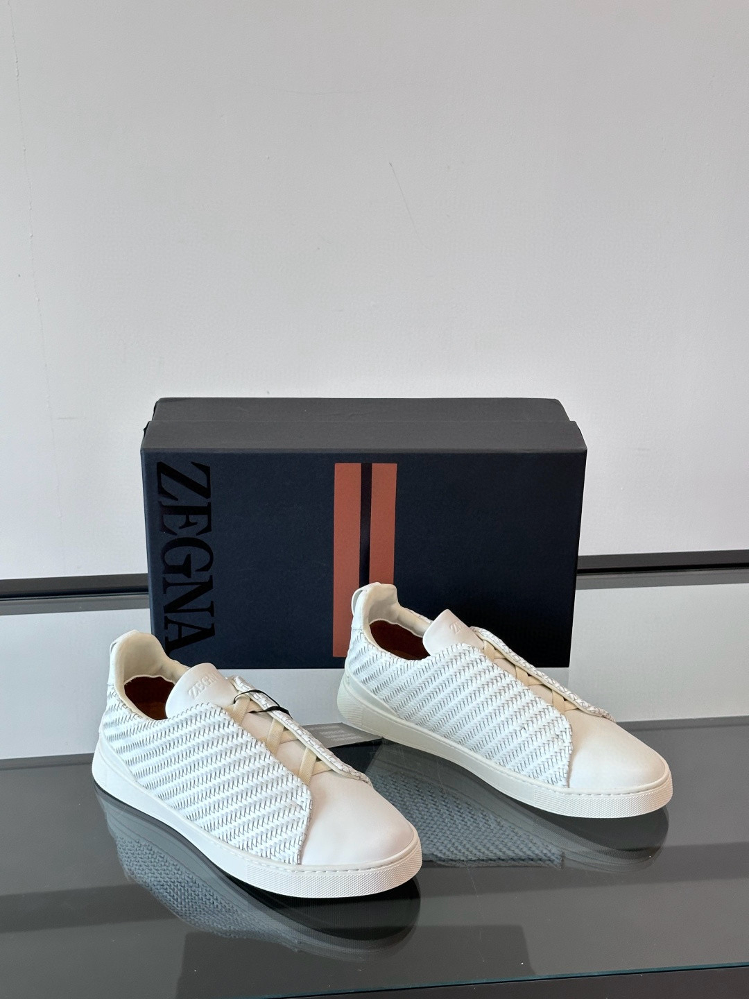 제냐 Zegna Triple Stitch 스니커즈