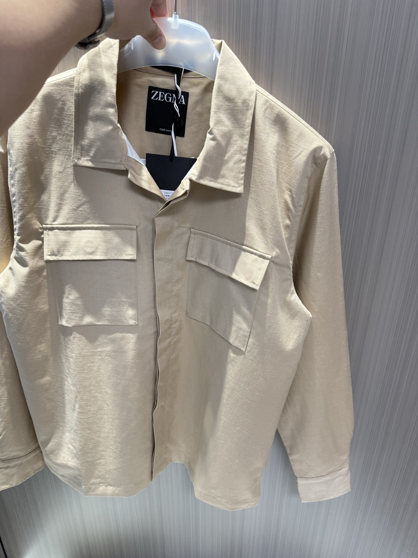 제냐 Zegna Oasi Lino 긴팔 셔츠