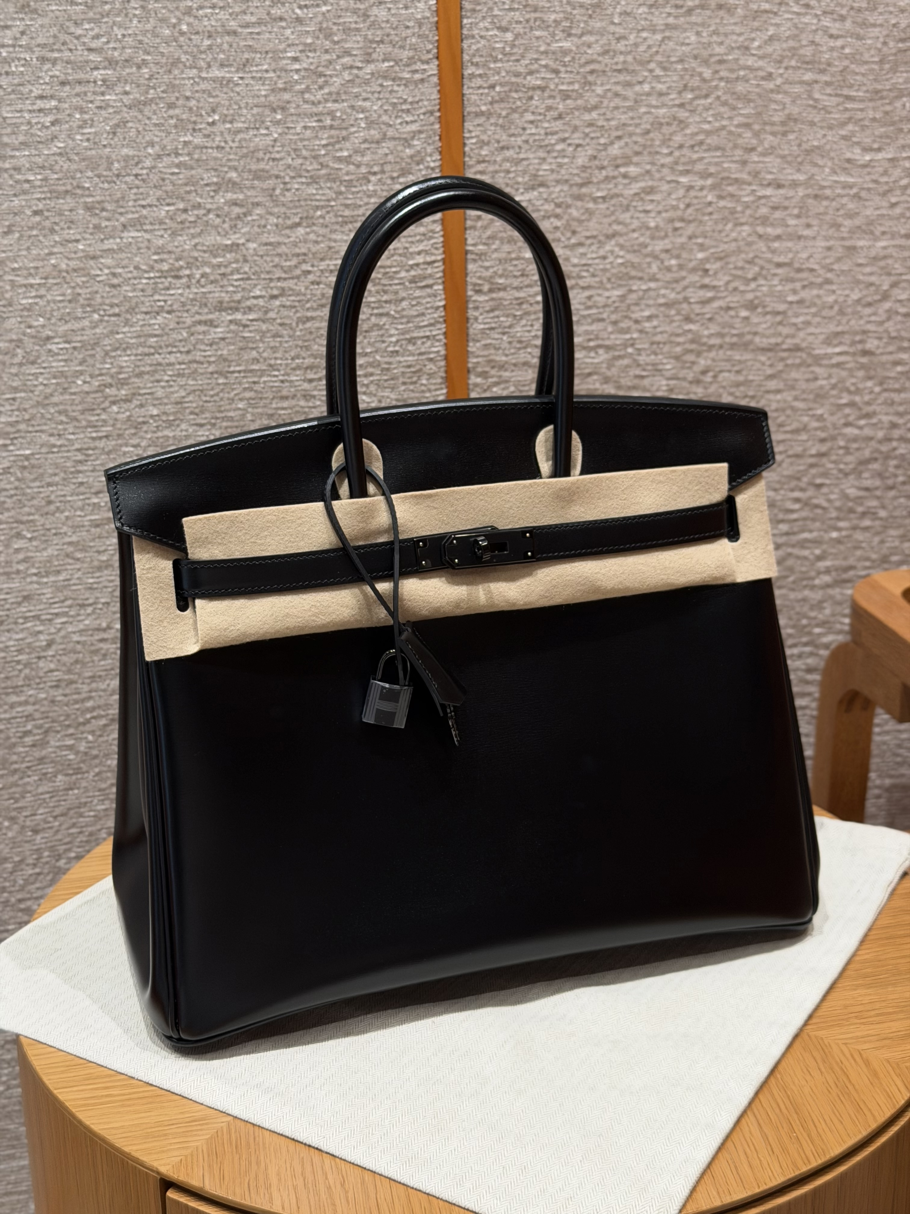 에르메스 Hermes Birkin 35cm Box 89 Noir/noir