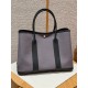 에르메스 Hermes Garden party 36cm Canbas and Negonda Ardoise Noir Noir