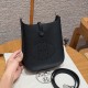 에르메스 Hermes Mini Evelyne 16cm Epsom 89 Noir/silver