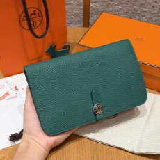 에르메스 Hermes Dogon 20cm Togo Z6 Makachite/silver