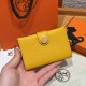 에르메스 Hermes R.M.S Card Holder 10.5cm Evercolor 9D Jaune ambre and 9O Jaune Naples/enamel Fittings