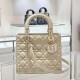디올 Dior Lady 24cm 탑 핸들백 Beige
