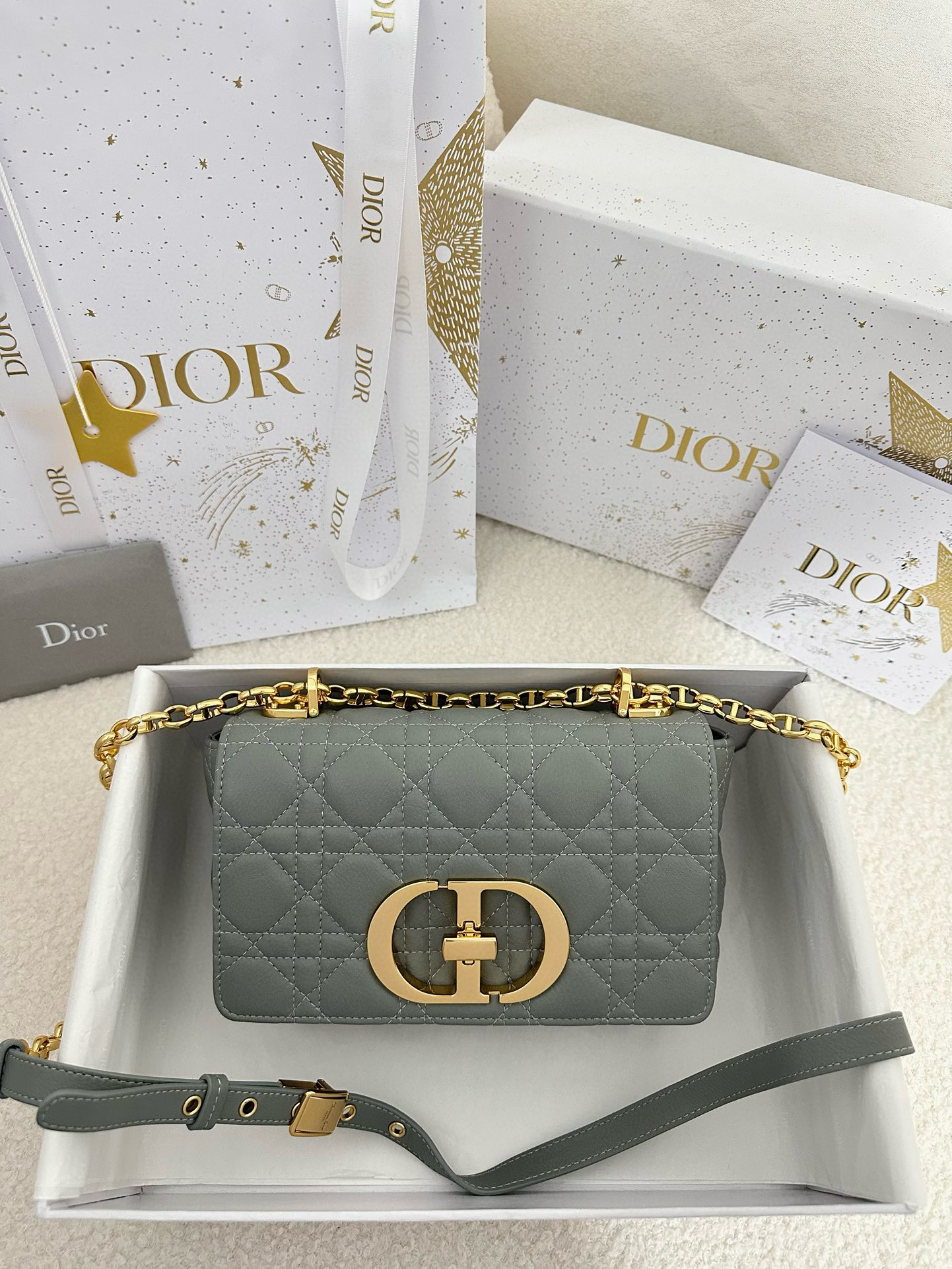 디올 Dior Miss Caro Mini Bag Blue 20cm