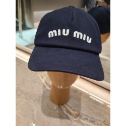 미우 미우 MIU MIU 베이스볼 캡 Blue