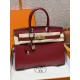 에르메스 Hermes Birkin 30cm Box 55 Rouge H/gold