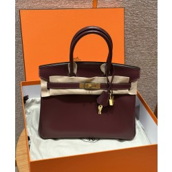 에르메스 Hermes Birkin 30cm Box 57 Bordeaux/gold