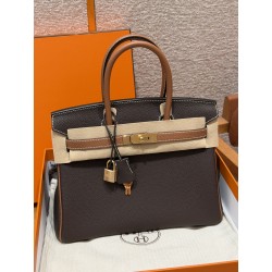에르메스 Hermes Birkin 30cm Togo 47 Chocolate and 37 Gold/gold
