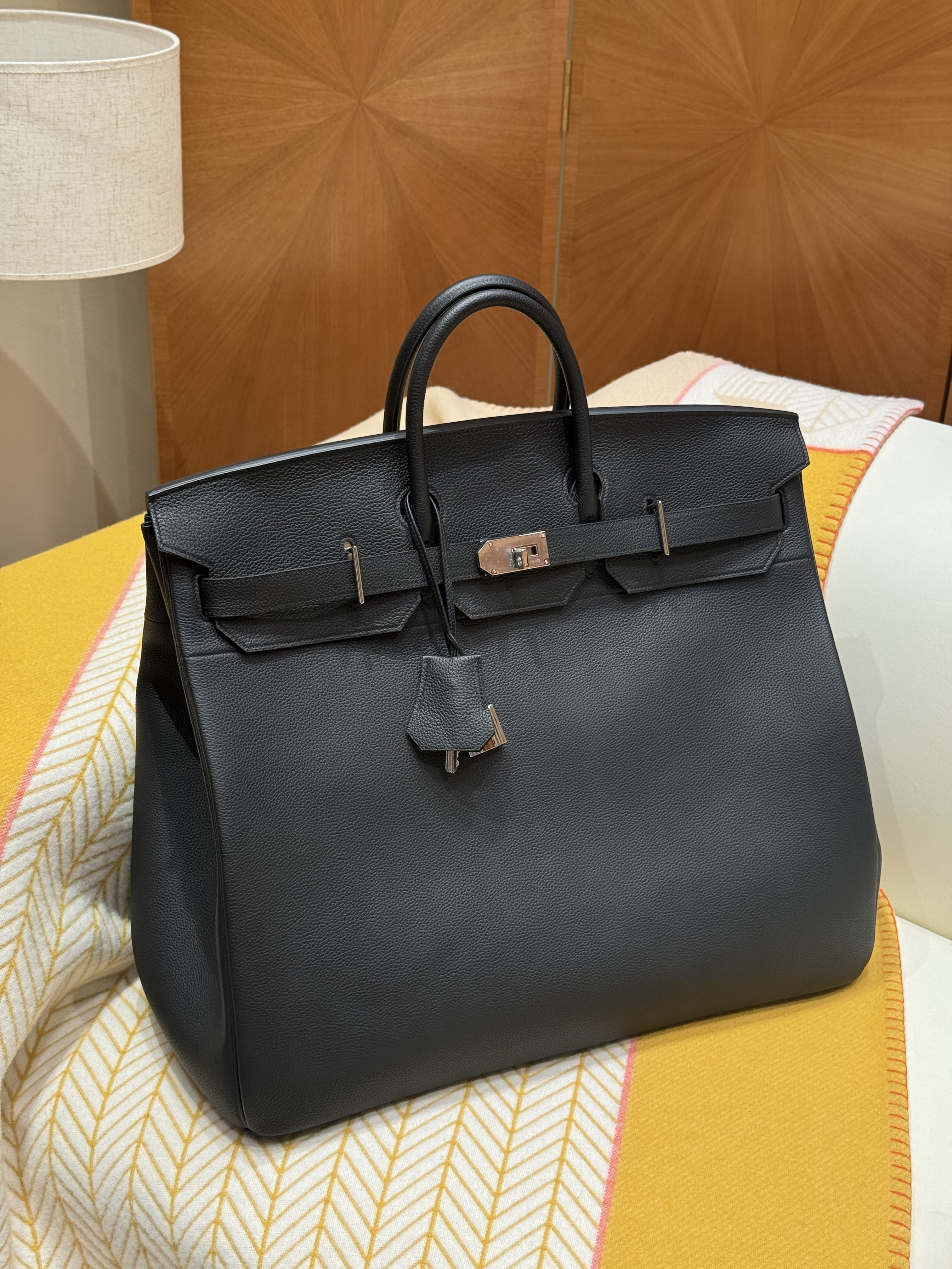 에르메스 Hermes Birkin Hac 50cm Togo 89 Noir/silver