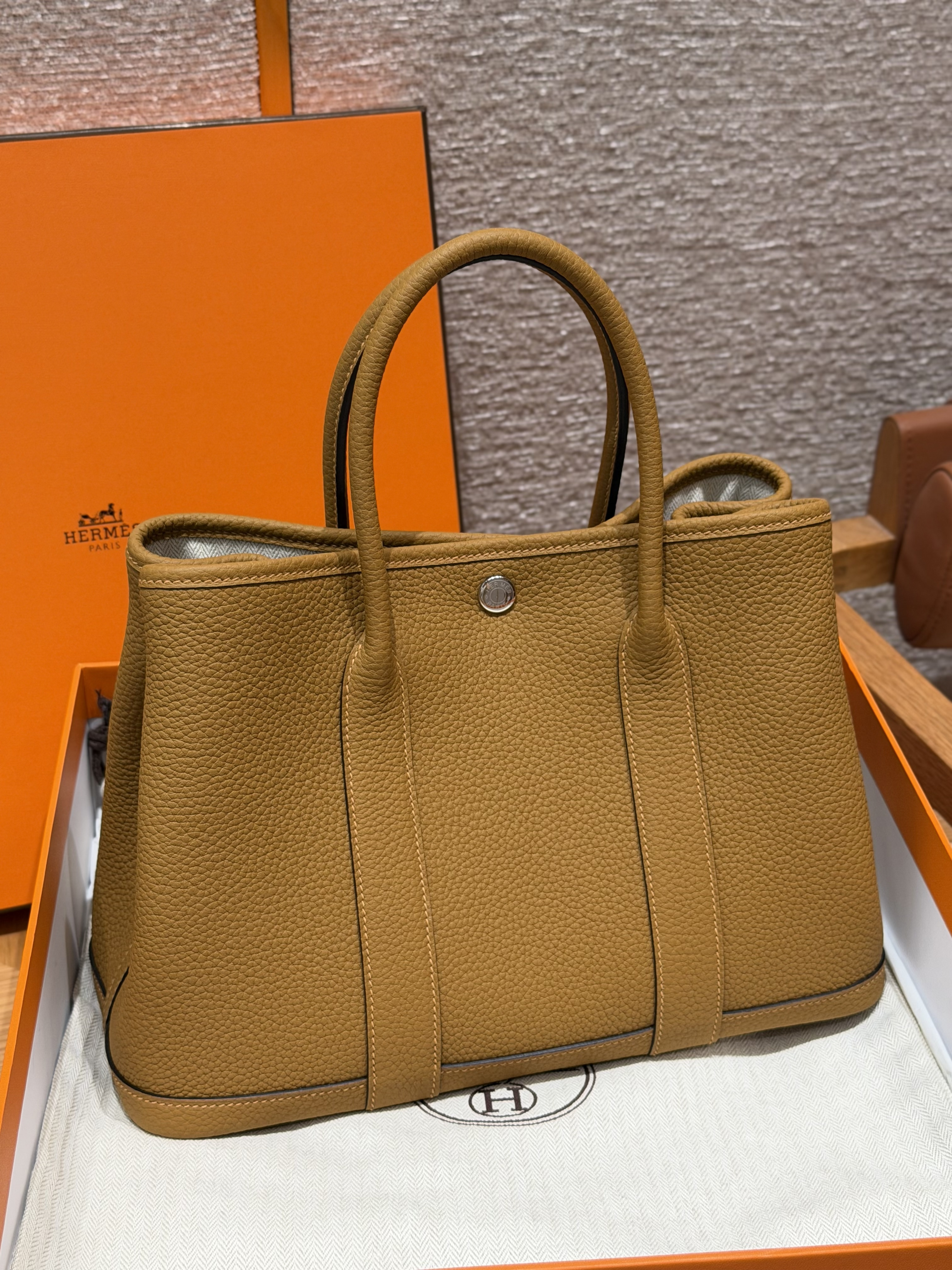 에르메스 Hermes Garden party 30cm Negonda 2S Sesame