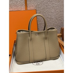 에르메스 Hermes Garden party 30cm Negonda 8Q Beige Marfa/silver