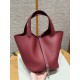 에르메스 Hermes Picotin lock 22cm clemence B5 Ruby/silver