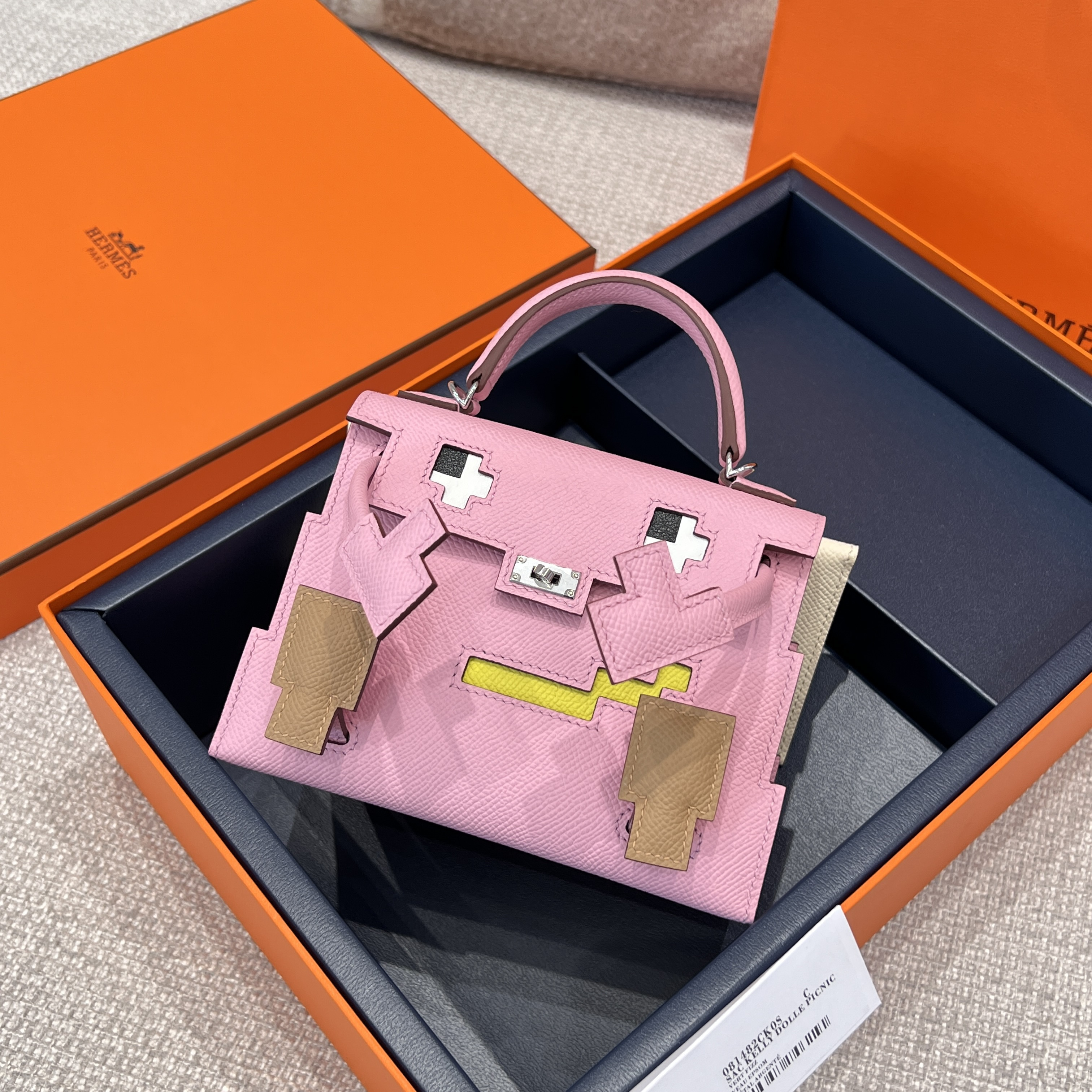 에르메스 Hermes Kelly Doll Epsom X9 Mauve Sylvestre