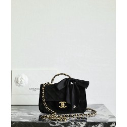 샤넬 Chanel 25K AS5875 Mini Flap Bag with Top Handle Black 20cm