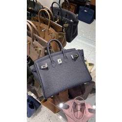 에르메스 Hermes Birkin 25cm Germany Leather 2Z Blue Nuit/silver
