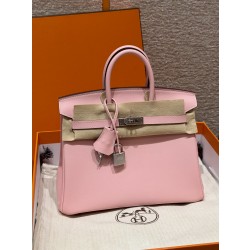 에르메스 Hermes Birkin 25cm Swift 3Q Rose Sakura and U4 Vert vertigo/silver