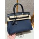 에르메스 Hermes Birkin Touch 30cm Togo and Alligator 73 Blue saphir/silver