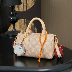 루이비통 Louis Vuitton M15151 Speedy Bandouliere 20 Meowgram Coated Canvas 16cm