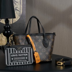 루이비통 Louis Vuitton M12099 Neverfull Bandouliere Inside Out BB Monogram Black