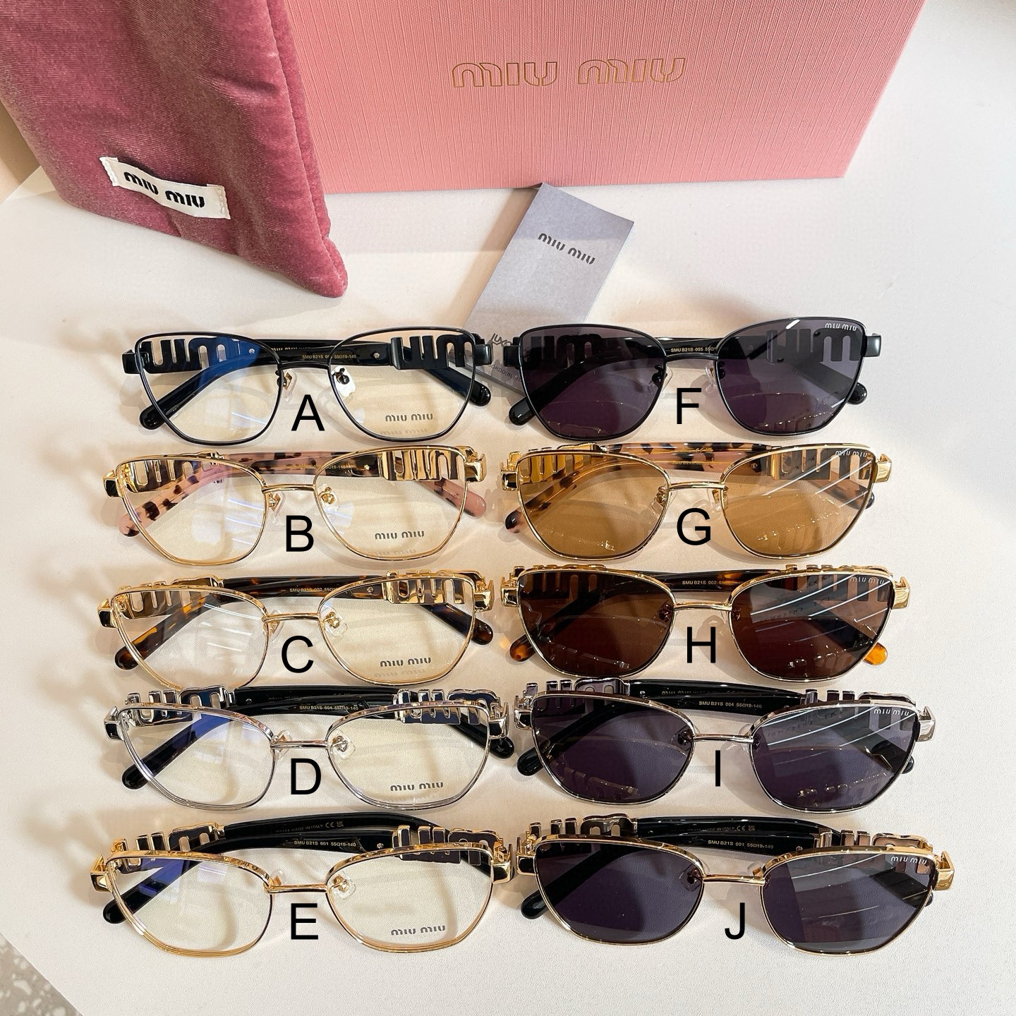 미우 미우 MIU MIU SMU B21S 55口19-140