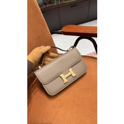 에르메스 Hermes Constance Elan Epsom 18 Etoupe/gold
