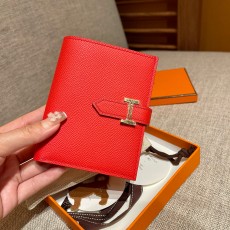 에르메스 Hermes Bearn Compact wallet 12cm Epsom A5 Bougainvillier/gold