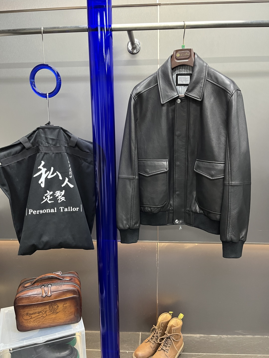 브루넬로 쿠치넬리 Brunello Cucineli 레더 재킷