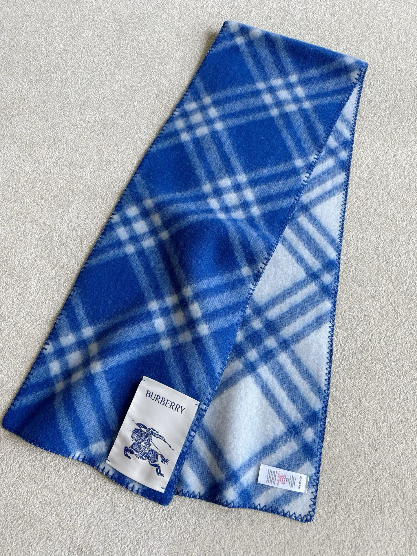 버버리 Burberry 캐시미어 머플러  Blue