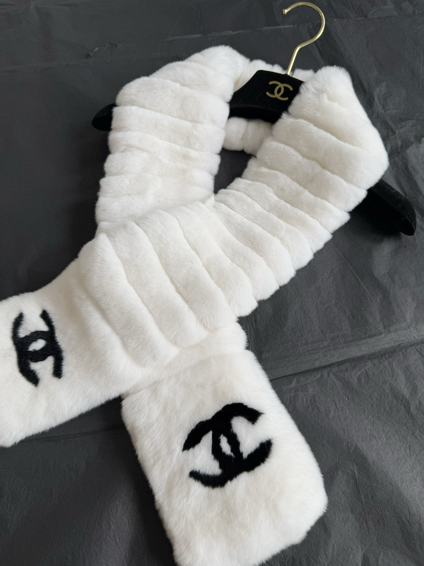 샤넬 CHANEL 머플러 White 130cm