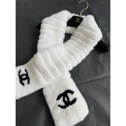 샤넬 CHANEL 머플러 White 130cm