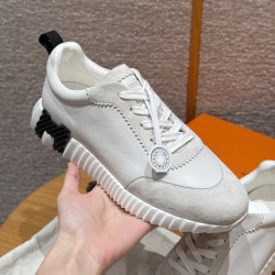 에르메스 Hermes 625 Bouncing 스니커즈 Goatskin suede&White