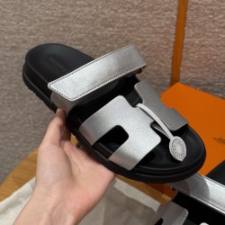 에르메스 Hermes 225 Chypre sandal Goatskin&silver gray