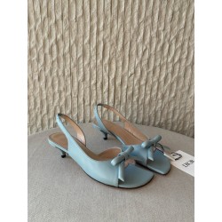 디올 Dior Bow 힐 슬링백 샌들 Blue