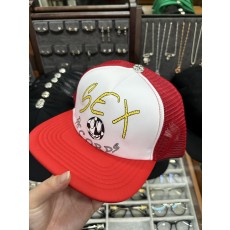 크롬하츠 CH 매티 보이 섹스 레코드 로고 트러커햇 레드 화이트