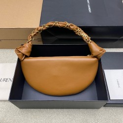생로랑 Saint laurent YSL 862558 AMALIA mini hobo in lambskin Brown 19cm
