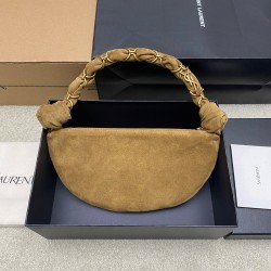 생로랑 Saint laurent YSL 862558 AMALIA mini hobo in suede Brown 19cm