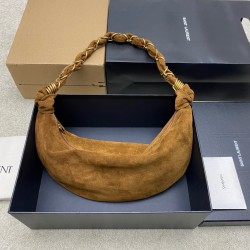 생로랑 Saint laurent YSL 873162 AMALIA small hobo in suede CARAMEL COGNAC 44cm