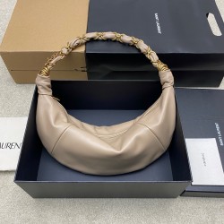 생로랑 Saint laurent YSL 873162 AMALIA small hobo in lambskin Apricot 44cm