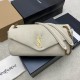 생로랑 Saint laurent YSL 800916 Calypso medium in grained lambskin White 30cm