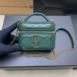 생로랑 Saint laurent YSL 819285 GABY micro vanity bag in lambskin Green 12cm
