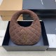 생로랑 Saint laurent YSL 851689 ICARINO in quilted suede Brown 18cm