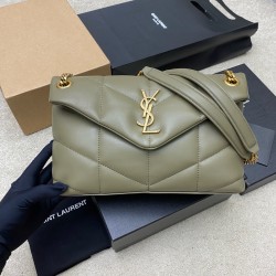 생로랑 Saint laurent YSL 577476 PUFFER SMALL in lambskin Green 29cm
